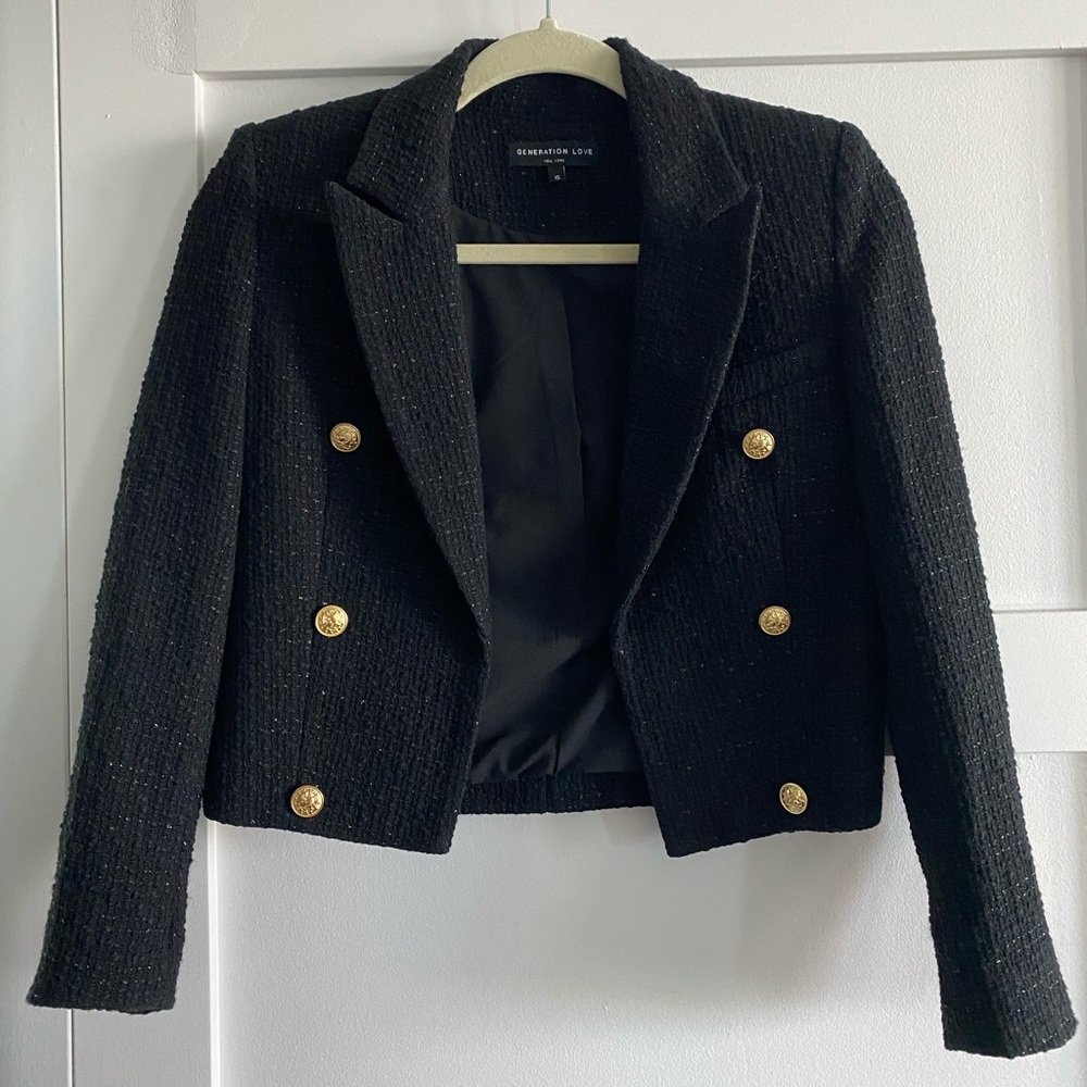 Generation Love black tweed blazer